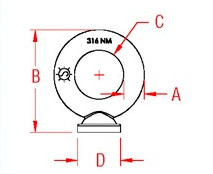 Pad Eye Line Drawing
